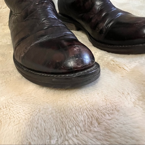 Ma & Lo Croc Embossed Tall Boots - Picture 6 of 14